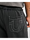 True Religion Appliqué Big T Black Wash Baggy Sweatpants - Thumbnail image 3 of 7