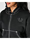 True Religion Applique Black Crop Zip Hoodie - Thumbnail image 3 of 7