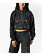 True Religion Applique Black Crop Zip Hoodie - Thumbnail image 2 of 7