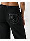 True Religion Applique Black Wide Leg Sweatpants - Thumbnail image 4 of 9