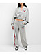True Religion Applique Grey Wide Leg Sweatpants - Thumbnail image 7 of 7