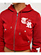 True Religion Applique Shrunken Red Crop Zip Hoodie - Thumbnail image 3 of 8