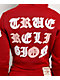 True Religion Applique Shrunken Red Crop Zip Hoodie - Thumbnail image 4 of 8