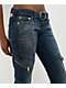 True Religion Becca Belted La Serena Low Rise Cargo Bootcut Jeans - Thumbnail image 5 of 6