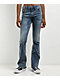 True Religion Becca Distressed Mid Rise Blue Bootcut Jeans - Thumbnail image 1 of 5