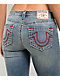 True Religion Becca Mid Rise Super T Crushed Lily Bootcut Jeans - Thumbnail image 4 of 5