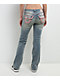 True Religion Becca Super T Applique Petal Bloom Bootcut Jeans - Thumbnail image 1 of 7