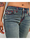 True Religion Becca Super T Mid Rise Blue Wash Bootcut Jeans - Thumbnail image 4 of 5