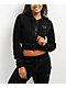 True Religion Big T Buddha Black Crop Zip Hoodie - Thumbnail image 2 of 4