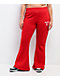 True Religion Big T Crystal Wing Barbados Cherry Flare Sweatpants - Thumbnail image 3 of 8