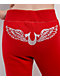 True Religion Big T Crystal Wing Barbados Cherry Flare Sweatpants - Thumbnail image 5 of 8