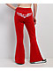 True Religion Big T Crystal Wing Barbados Cherry Flare Sweatpants - Thumbnail image 1 of 8