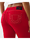 True Religion Big T Red Low Rise Flare Sweatpants - Thumbnail image 3 of 5