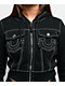 True Religion Big T Shrunken Black Crop Zip Hoodie - Thumbnail image 4 of 6