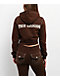 True Religion Big T Shrunken Burlwood Crop Zip Hoodie - Thumbnail image 2 of 4