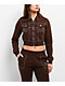 True Religion Big T Shrunken Burlwood Crop Zip Hoodie - Thumbnail image 1 of 4