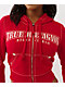 True Religion Big T Shrunken Trv Red Crop Zip Hoodie - Thumbnail image 3 of 6