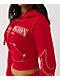 True Religion Big T Shrunken Trv Red Crop Zip Hoodie - Thumbnail image 5 of 6