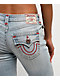 True Religion Billie Super T Misson Sky Mid Rise Jeans - Thumbnail image 3 of 5