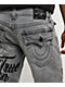 True Religion Billy Embroidered Grey Wash Bootcut Jeans - Thumbnail image 3 of 8