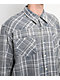 True Religion Bleached Horseshoe Plaid Cobalt Wash Flannel Shirt - Thumbnail image 3 of 5