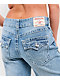 True Religion Bobbi Crystal Cutout Big T Blue Baggy Jeans - Thumbnail image 5 of 9