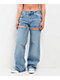 True Religion Bobbi Crystal Cutout Big T Blue Baggy Jeans - Thumbnail image 1 of 9