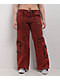 True Religion Bobbi Trv Red Baggy Cargo Pants - Thumbnail image 6 of 9