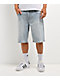 True Religion Bobby Rhinestone Blue Wash Baggy Shorts - Thumbnail image 2 of 5