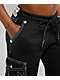 True Religion Buddha Black Contrast Stitch Cargo Sweatpants - Thumbnail image 4 of 8