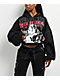 True Religion Buddha Black Contrast Stitch Crop Hoodie - Thumbnail image 1 of 6