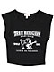 True Religion Buddha Logo Notch Rib Black Crop T-Shirt - Thumbnail image 4 of 4