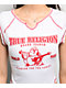 True Religion Buddha Logo Notch Rib White Crop T-Shirt - Thumbnail image 3 of 4