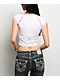 True Religion Buddha Logo Notch Rib White Crop T-Shirt - Thumbnail image 2 of 4