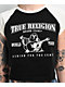 True Religion Buddha Logo Ringer Raglan Black Crop T-Shirt - Thumbnail image 3 of 3
