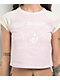 True Religion Buddha Logo Ringer Raglan Pink Crop T-Shirt - Thumbnail image 2 of 2