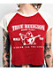True Religion Buddha Logo Ringer Raglan Red Crop T-Shirt - Thumbnail image 3 of 3