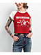 True Religion Buddha Logo Ringer Raglan Red Crop T-Shirt - Thumbnail image 1 of 3