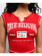 True Religion Buddha Patch V Notch Red Crop T-Shirt - Thumbnail image 3 of 3