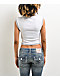 True Religion Buddha Patch V Notch White Crop T-Shirt - Thumbnail image 2 of 4