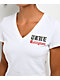 True Religion Buddha Rhinestone White V-Neck T-Shirt - Thumbnail image 3 of 5