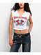 True Religion Buddha V Notch White Crop T-Shirt - Thumbnail image 1 of 4
