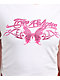 True Religion Butterfly Ruched White Crop T-Shirt - Thumbnail image 3 of 4