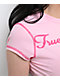 True Religion Cap Sleeve Pink Crop T-Shirt - Thumbnail image 4 of 4