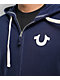 True Religion Classic Logo Blue Zip Hoodie - Thumbnail image 3 of 5