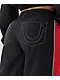 True Religion Colorblock Black Wide Leg Track Pants - Thumbnail image 6 of 6