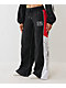 True Religion Colorblock Black Wide Leg Track Pants - Thumbnail image 1 of 6