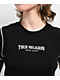True Religion Contrast Stitch Black Crop T-Shirt - Thumbnail image 3 of 4