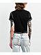 True Religion Contrast Stitch Black Crop T-Shirt - Thumbnail image 2 of 4