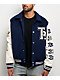 True Religion Crest Wool Nation Navy Blue Varsity Jacket - Thumbnail image 2 of 9